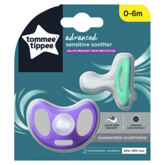 Tommee Tippee Advanced Sensitive Soother 0-6m 2 Pack