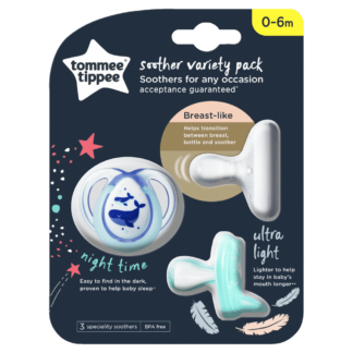 Tommee Tippee Soother Varierty Pack 0-6m 3pk