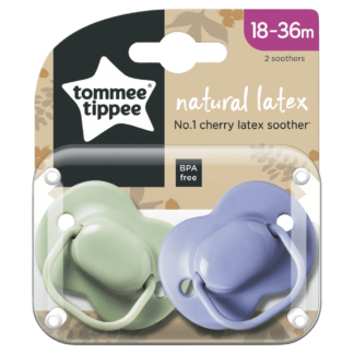 Tommee Tippee Natural Latex Cherry Soothers 18-36m 2 Pack