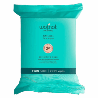 Wotnot Natural Face Wipes Sensitive Skin 2 x 25 Twin Pack