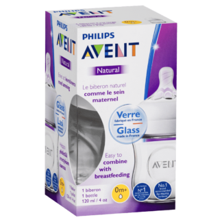 AVENT Natural Glass Feeding Bottle 120mL