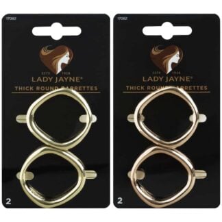 Lady Jayne Thick Round Barrettes 2 Pack