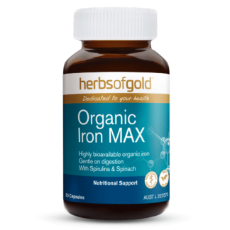 Herbs of Gold Organic Iron MAX 30 Capsules