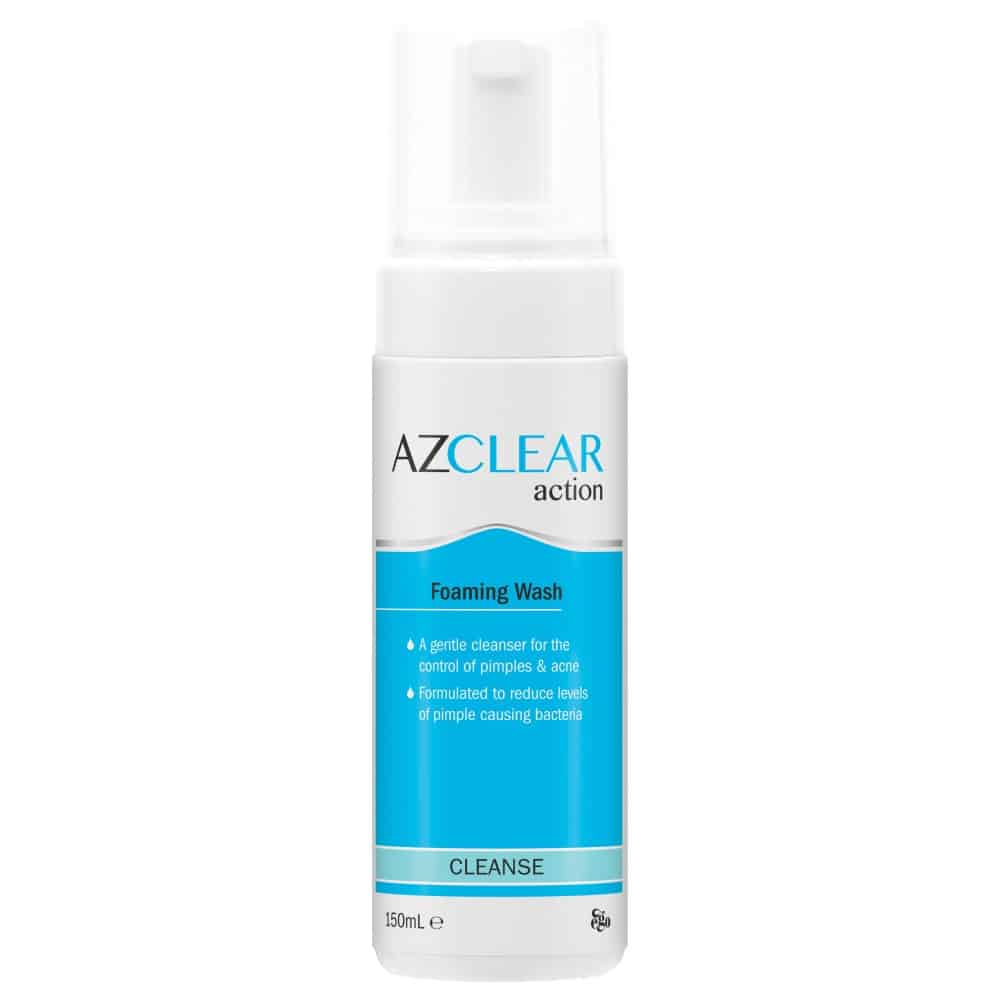 AZClear Action Foaming Wash 150mL Gentle Cleanser for Pimples & Acne Control