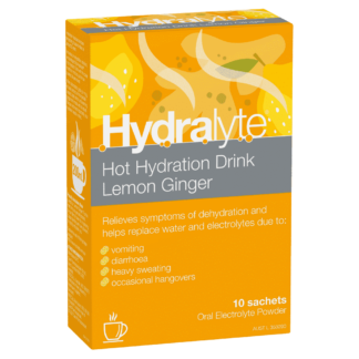 Hydralyte Hot Hydration Drink 10 Pack - Lemon Ginger