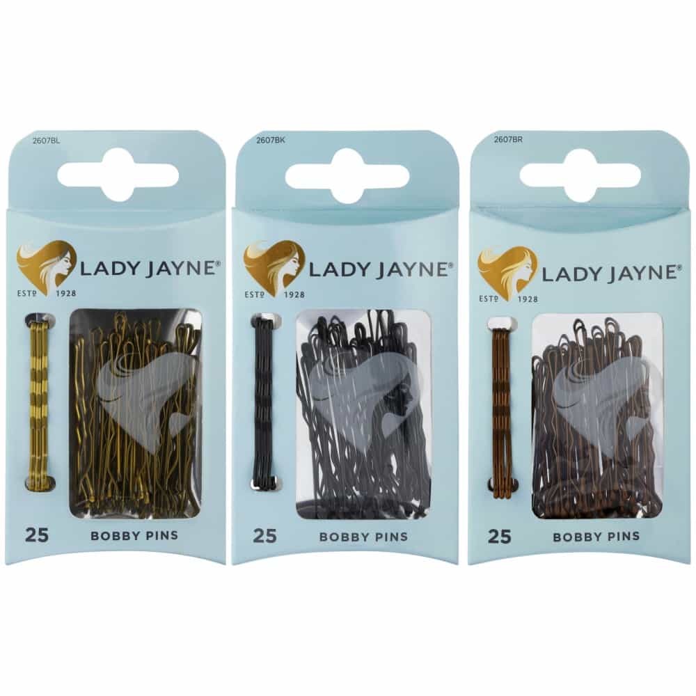 Lady Jayne Bobby Pins 25 Pack Cushion Tip Comfort Secure Fit 2607