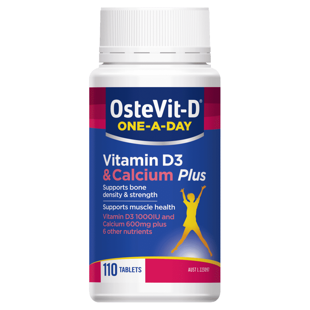 OsteVit-D Vitamin D3 & Calcium Plus 110 Tablets One-A-Day Halal OstevitD