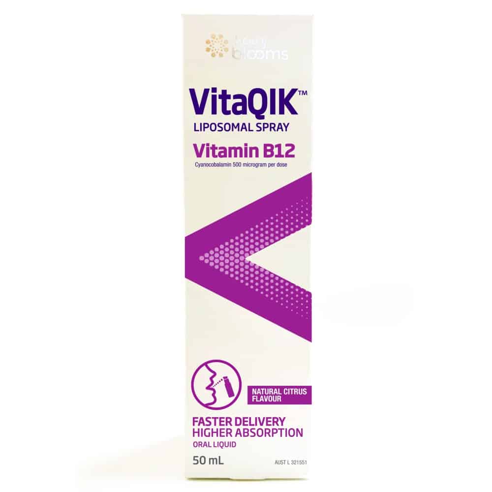 Henry Blooms VitaQIK Vitamin B12 Liposomal Spray 50mL Faster & Higher Absorption