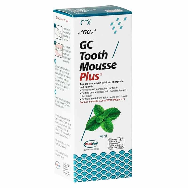 GC Tooth Mousse Plus 40g - Mint Topical Creme Extra Protection Dental  Plaque