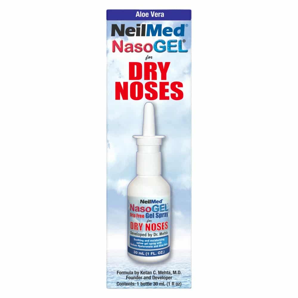 NeilMed NasoGEL Spray for Dry Noses 30mL with Aloe Vera Nasal Dryness Drip Free