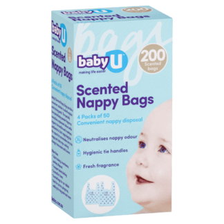 BabyU Scented Nappy Bags 200 Pack