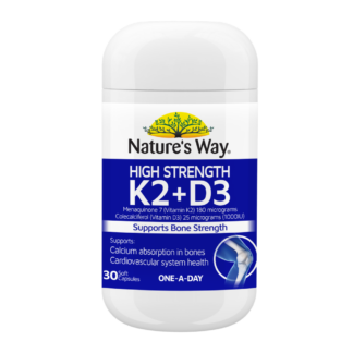 Nature’s Way High Strength K2 + D3 30 Soft Capsules