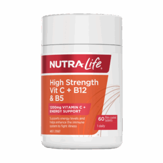 Nutra-Life High Strength Vitamin C + B12 & B5 60 Tablets