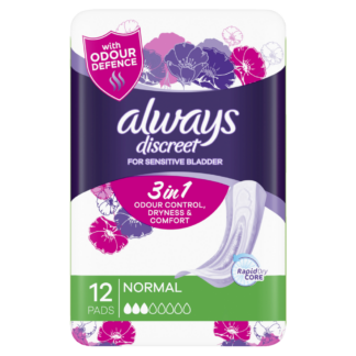 Always Discreet Incontinence Pads 12pk - Normal