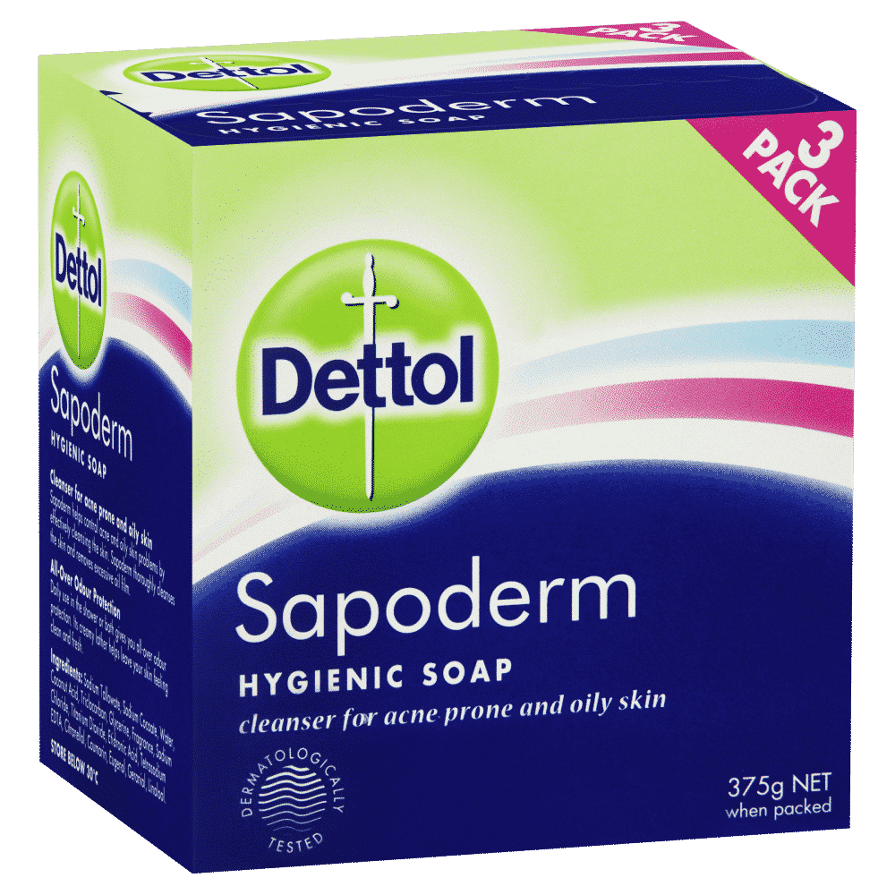 Dettol Sapoderm Hygienic Soap 375g Discount Chemist