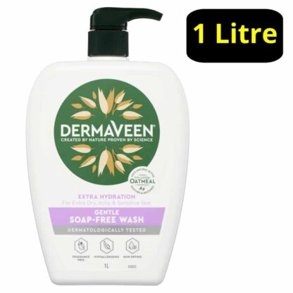 DermaVeen Extra Hydration Gentle Soap-Free Wash 1 Litre Pump