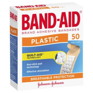 Band Aid Plastic Sterile Strips 50 Pack