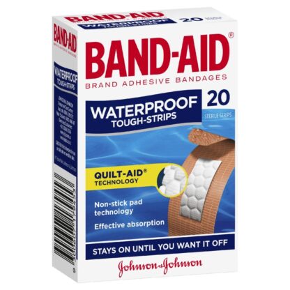 Band Aid Tough Strips Waterproof 20 Pack