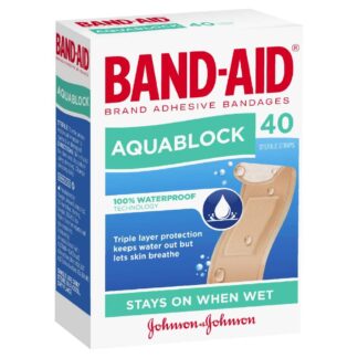 Band Aid Aquablock Sterile Strips 40 Pack