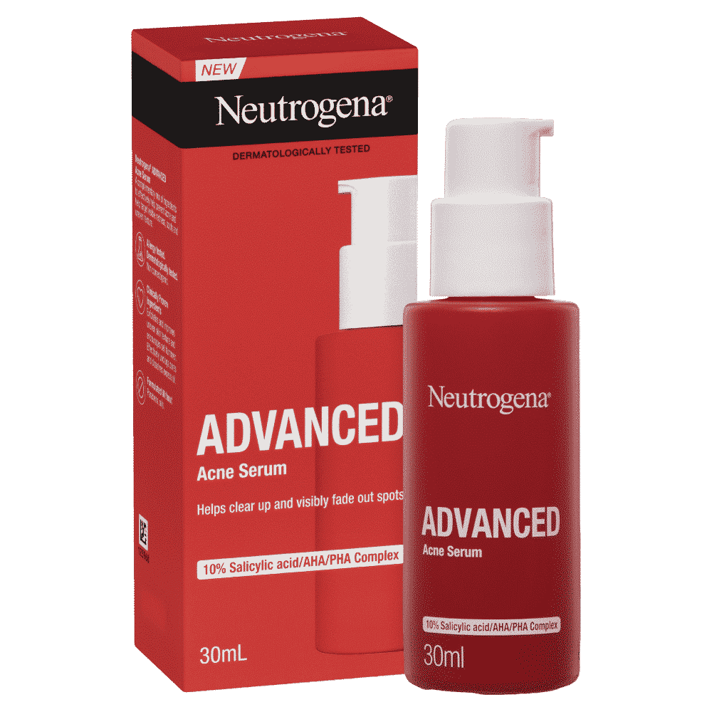 Neutrogena Advanced Acne Serum 30mL Visible Redness Spots Uneven Textures