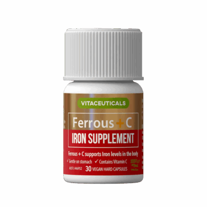 Vitaceuticals Ferrous + C Iron Supplement 30 Hard Capsules