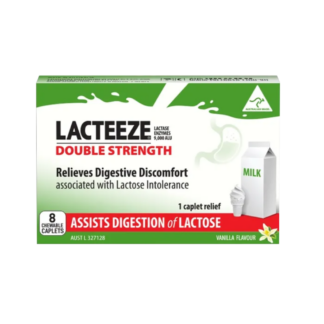 LACTEEZE Double Strength 8 Chewable Caplets