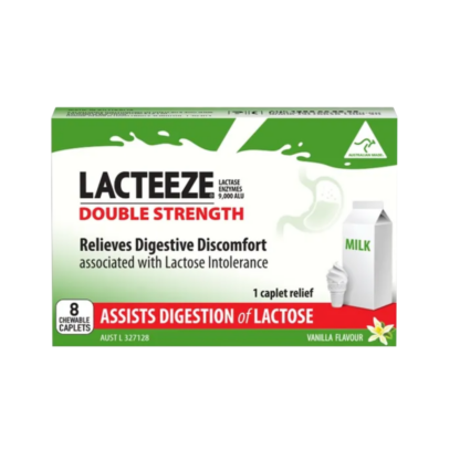 LACTEEZE Double Strength 8 Chewable Caplets