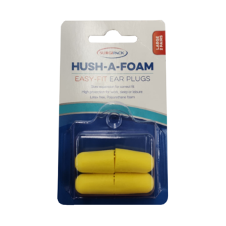 Surgipack Hush-A-Foam Easy-Fit Ear Plugs 2 Pairs - Large