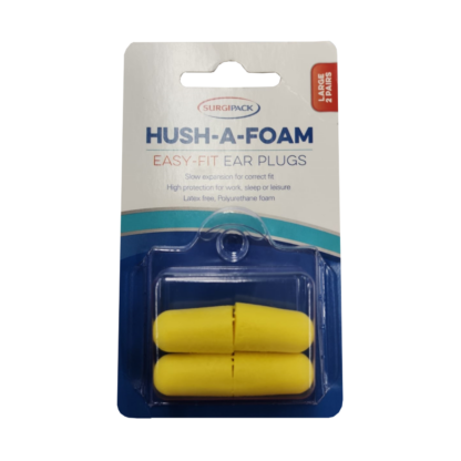 Surgipack Hush-A-Foam Easy-Fit Ear Plugs 2 Pairs - Large