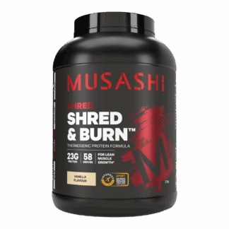 MUSASHI Shred & Burn 2KG Protein Powder - Vanilla Milkshake