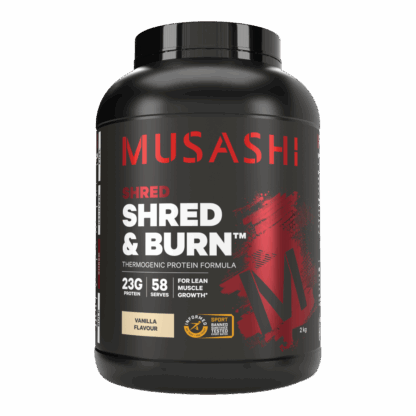 MUSASHI Shred & Burn 2KG Protein Powder - Vanilla Milkshake