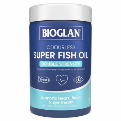 Bioglan Odourless Super Fish Oil Double Strength 200 Soft Capsules