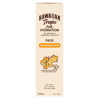 Hawaiian Tropic Silk Hydration SPF50+ Face Fragrance Free 100mL