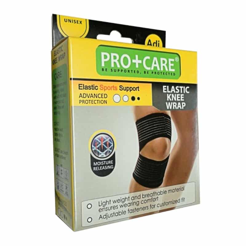 Pro+Care Knee Elastic Wrap Sports Support Adjustable Joint Pain ProCare GS-180