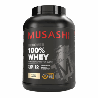 MUSASHI 100% Whey 2KG Protein Powder - Vanilla Milkshake