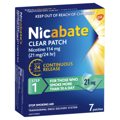 Nicabate Clear 21mg Step 1 7 Patches