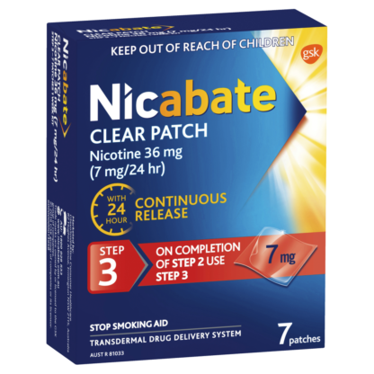 Nicabate Clear 7mg Step 3 7 Patches