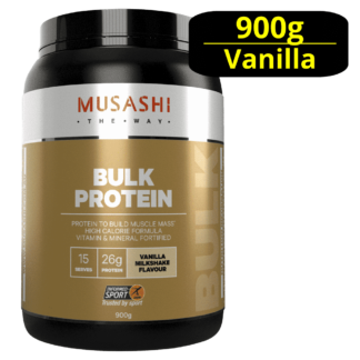MUSASHI Bulk Protein 900g Powder - Vanilla Milkshake