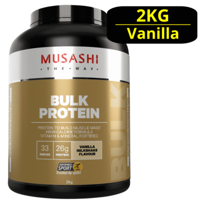 MUSASHI Bulk Protein 2KG Powder - Vanilla Milkshake