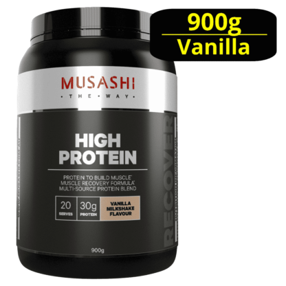 MUSASHI High Protein 900g Powder - Vanilla Milkshake