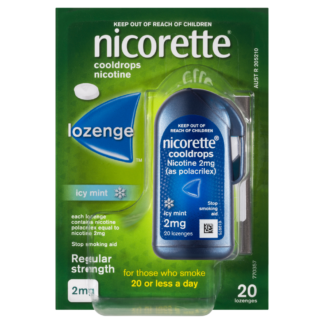 Nicorette Lozenge Cooldrops Nicotine 2mg 20 Pack - Icy Mint