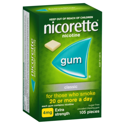 Nicorette Gum Nicotine 4mg 105 Pieces - Classic