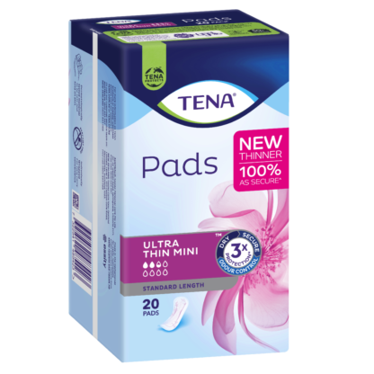 TENA Pads Ultra Thin Mini Standard Length 20 Pads