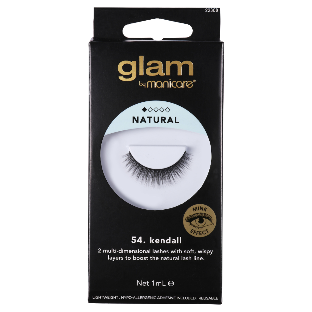 Glam by Manicare Kendall Lashes Mink Effect Natural Lash Line 22308