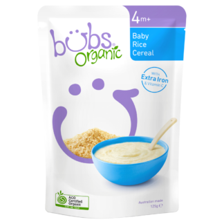 Bubs Organic Baby Rice Cereal 125g