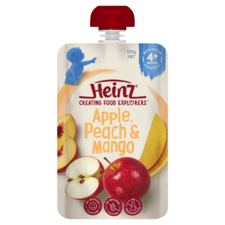 Heinz Food Pouch 120g - Apple, Peach & Mango Flavour