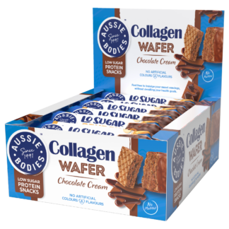 Aussie Bodies Collagen Wafer 12 x 34g Bars - Chocolate Cream Flavour