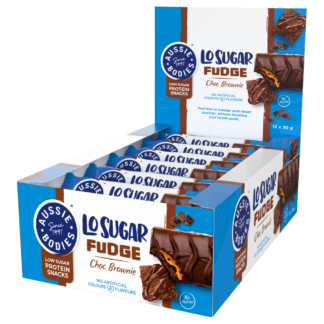 Aussie Bodies Lo Sugar Fudge 12 x 30g Bars - Choc Brownie Flavour