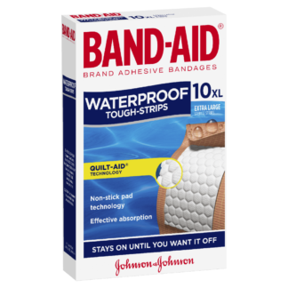 Band Aid Tough Strips Waterproof 10 Pack - Extra Large