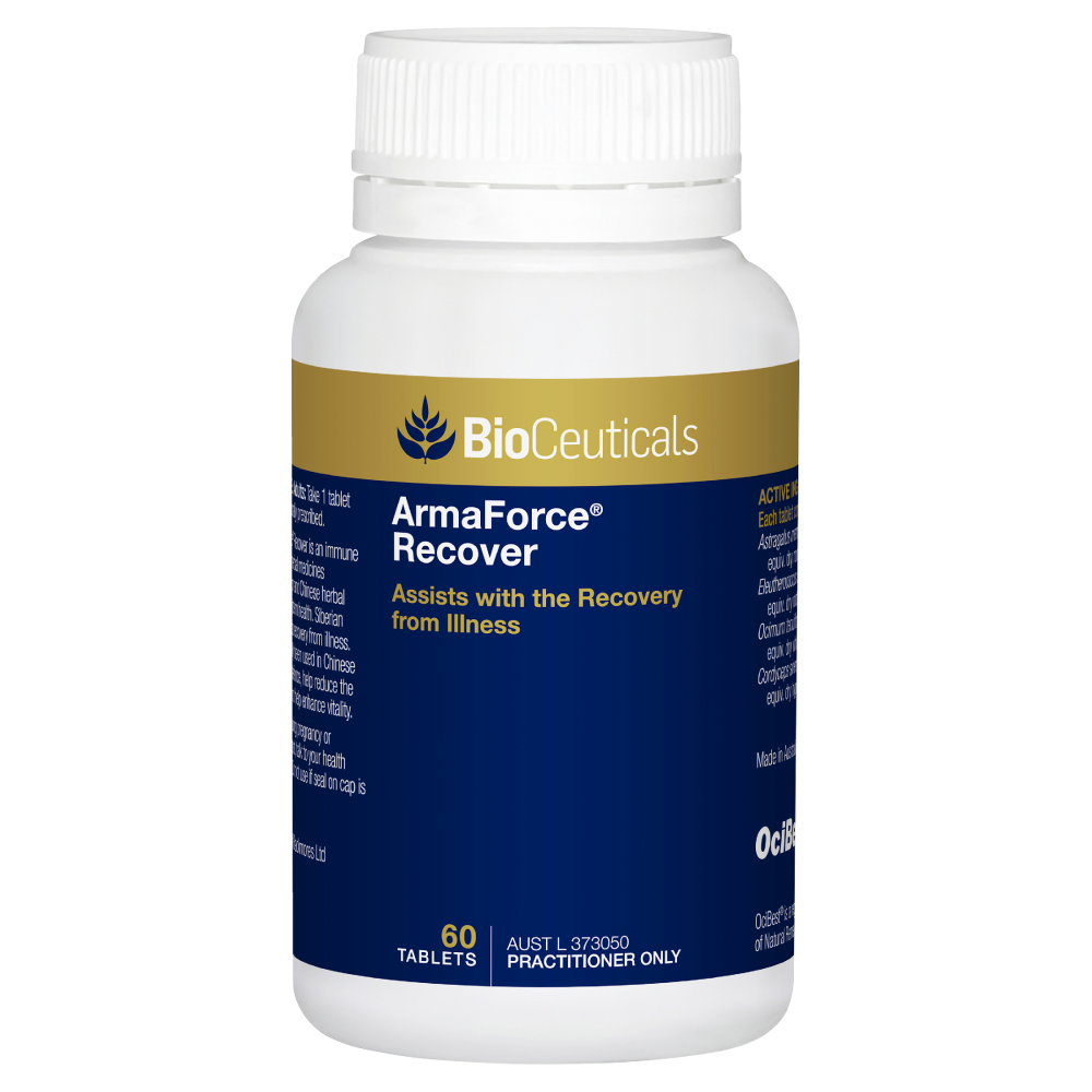 BioCeuticals ArmaForce Recover 60 Tablets Immunity Colds Flu Astragalus Vegan